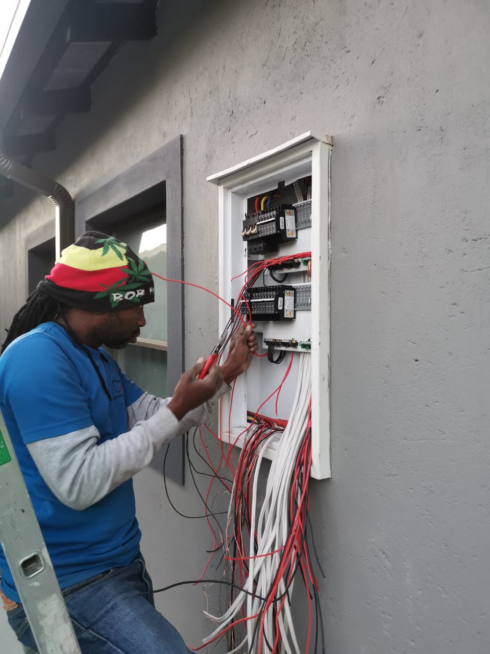 worker wiring distribution box